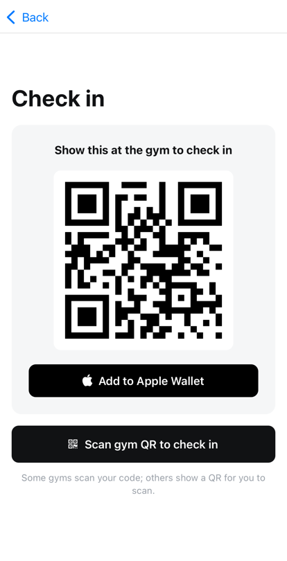 Mat Track gym check-in screen for logging a session at your academy