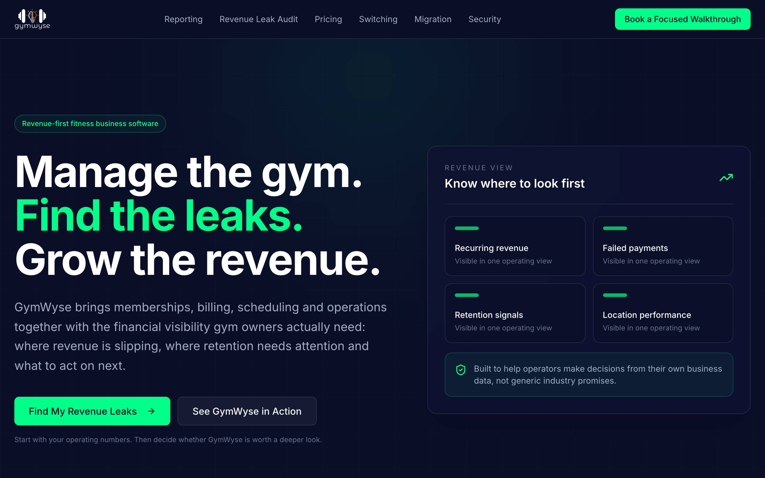 GymWyse's homepage
